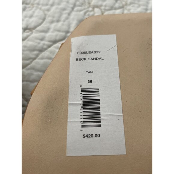 Caroline Constas Beck Sandal Tan Leather Slingback Sz 36  6 NWT - Picture 8 of 9